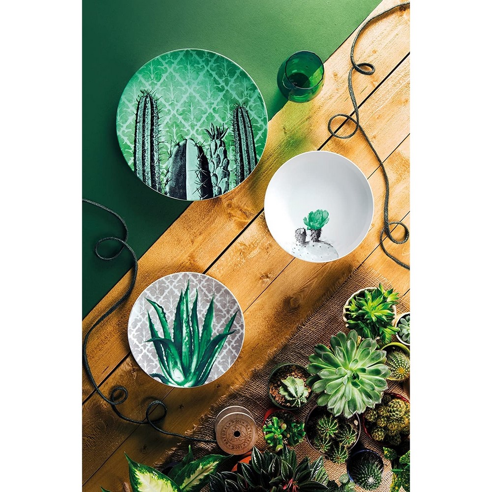 Acquista online Green glass water glass BARRIO CACTUS set 6 pieces Excelsa